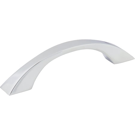 Jeffrey Alexander 96 mm Center-to-Center Polished Chrome Flared Philip Cabinet Pull 767-96PC